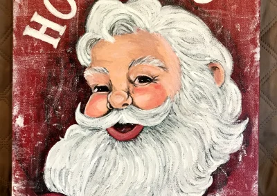 Santa Claus Vintage Style Acrylic on Canvas (2021)