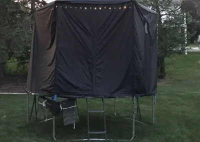 Hand made & Sewn Trampoline Tent Overlay