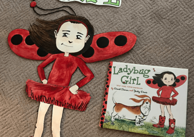 Ladybug Girl Reading Month Door Art