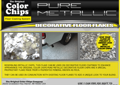 Pure Metallic Flakes Can Label
