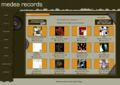 Medea Records Website Screenshot