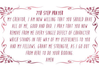 7th Step Prayer Card