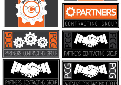 Partners Contracting Group Logo Mockups