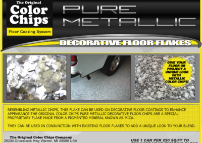 Pure Metallic Mica Floor Flakes Can Label